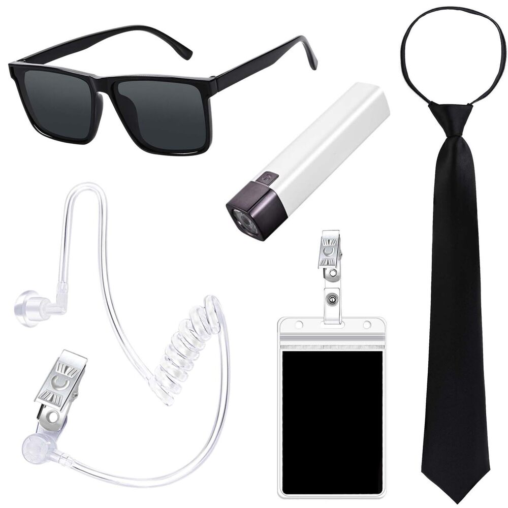 7266 5 Pcs Halloween Agent Alien Costume Include Black